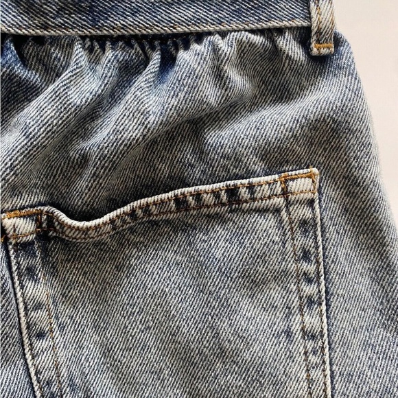 Michelle Keegan Paperbag Waist Denim Shorts Size 10 - Picture 5 of 5